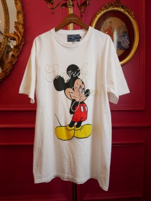 T-SHIRT VINTAGE MICKEY LOGO PEARL (WHITE)