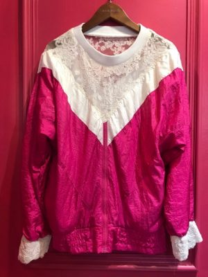 WARM JACKET PINK WHITE-LACE